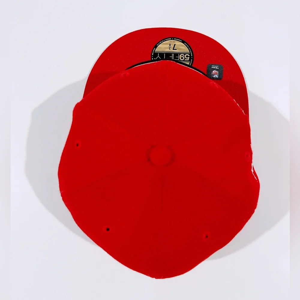 SF 49ERS RED Fitted Hat with THE BAY AREA 49ERS CALI PATCH. Unisex. - Picture 6 of 10